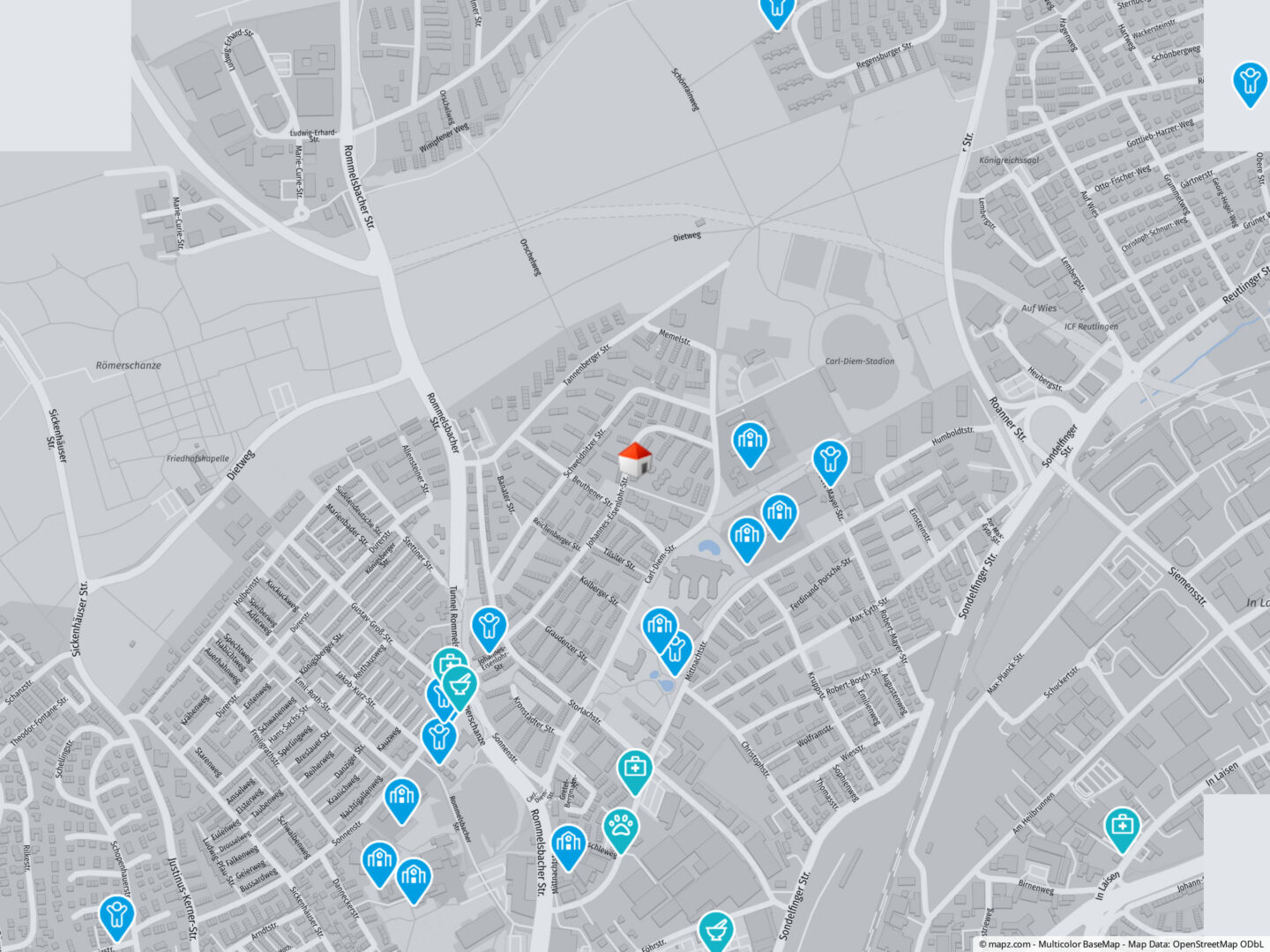 Geolyzer Kartenausschnitt