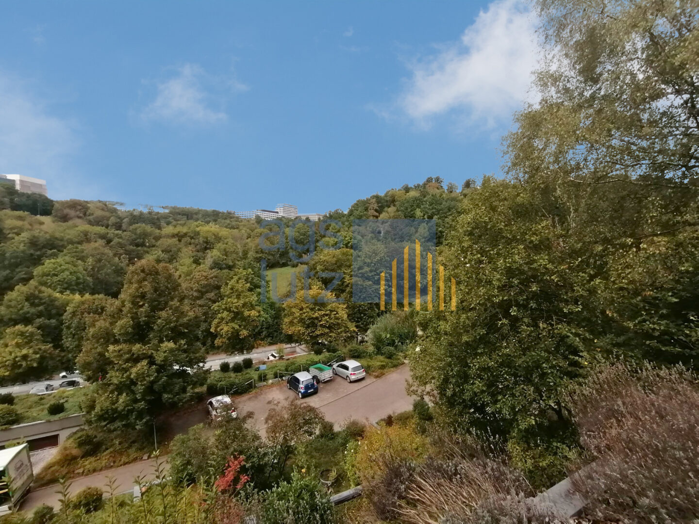 Terrassenblick in Richtung Unikliniken oder Morgenstelle