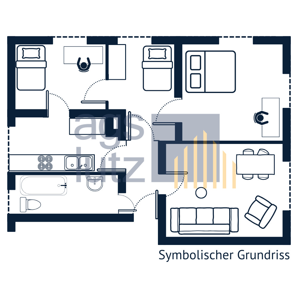 Symbolischer Grundriss