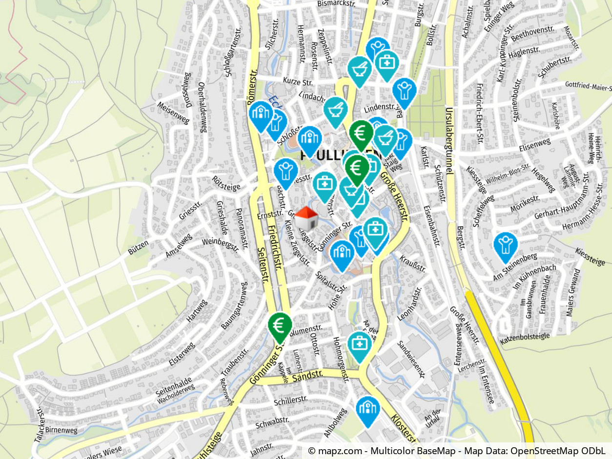 Geolyzer Kartenausschnitt