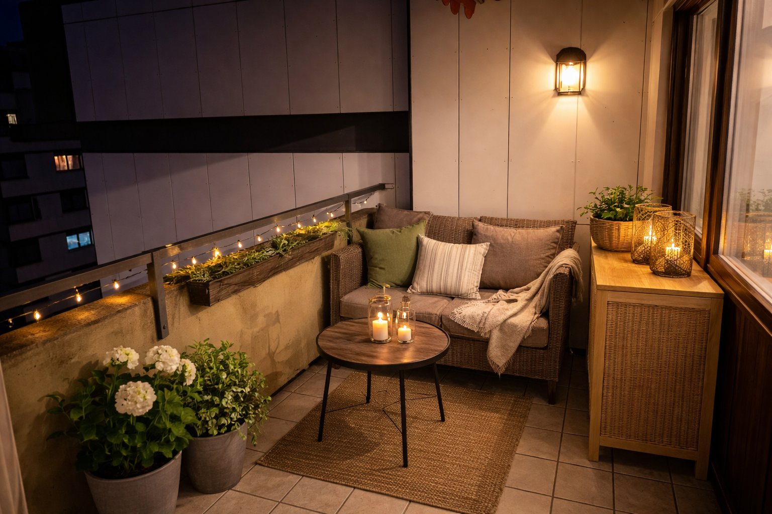 Gemütlicher Balkonabend