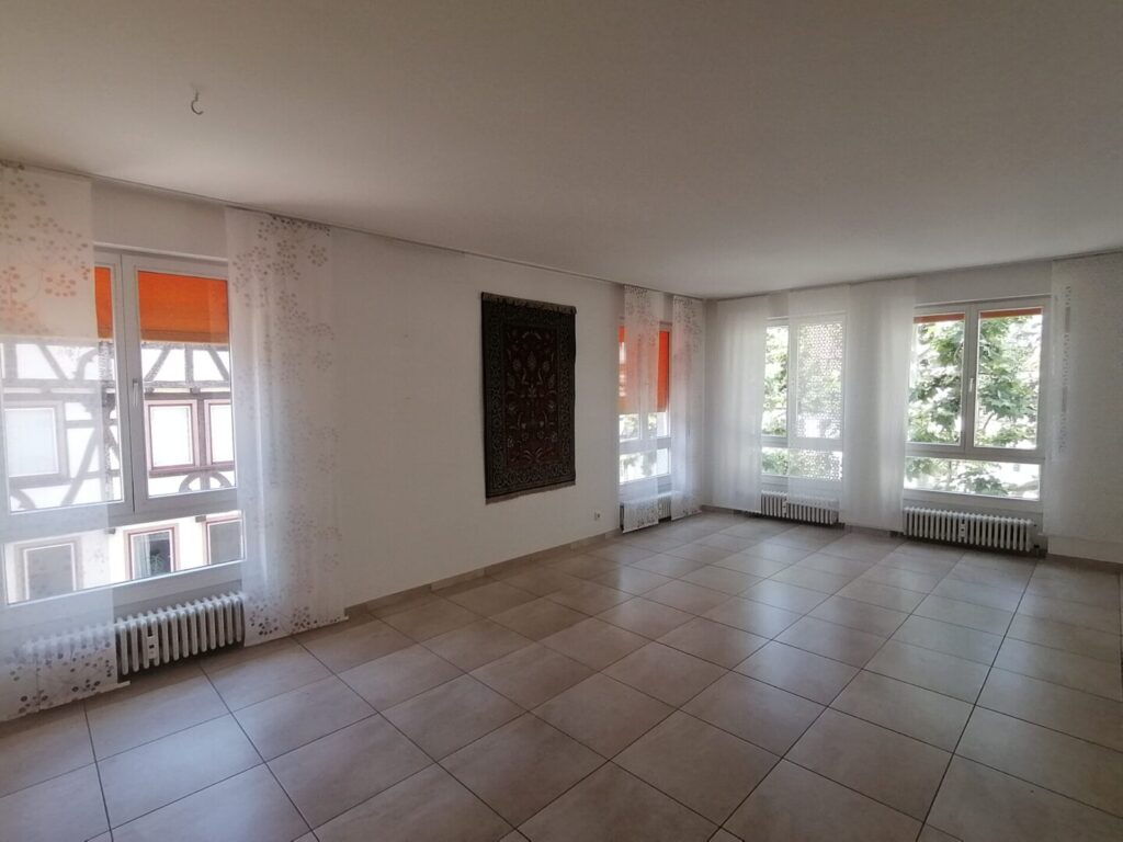 Lichtdurchfluteter Wohnbereich mit Blick ins Grüne