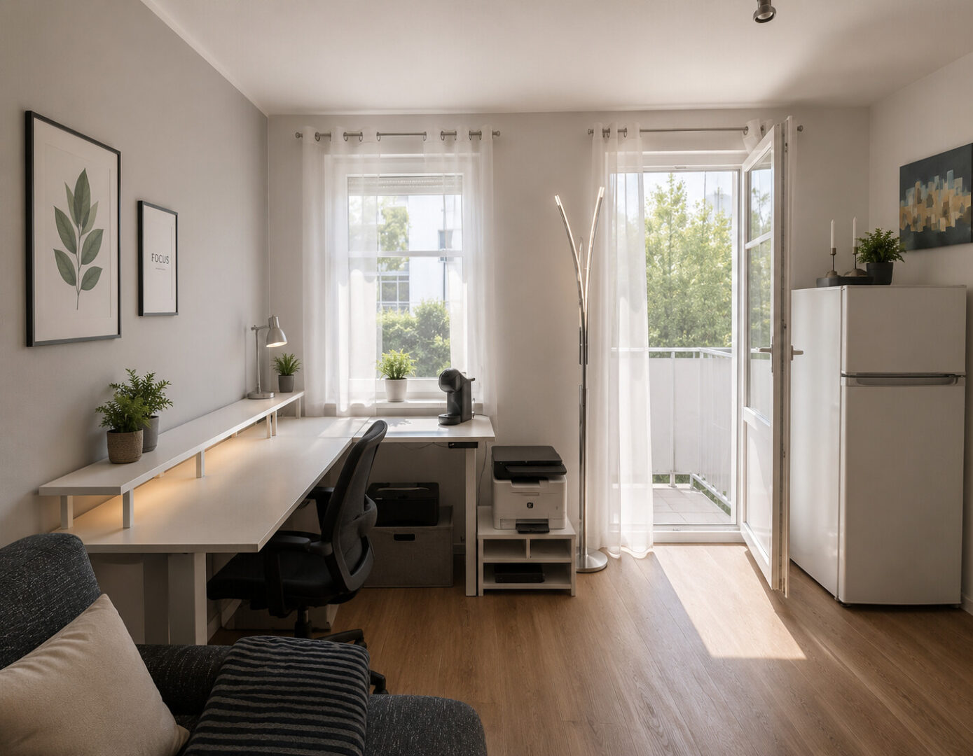 Home Office mit Balkon