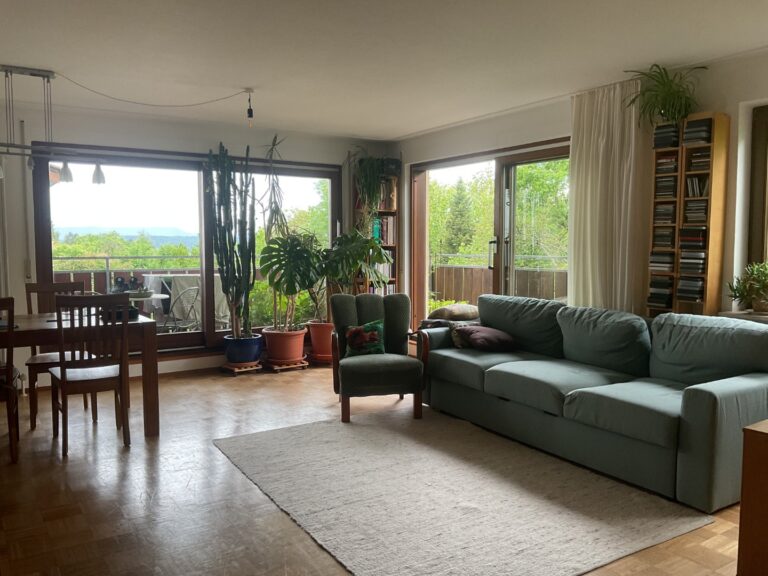 Wohnzimmer mit Balkonzugang