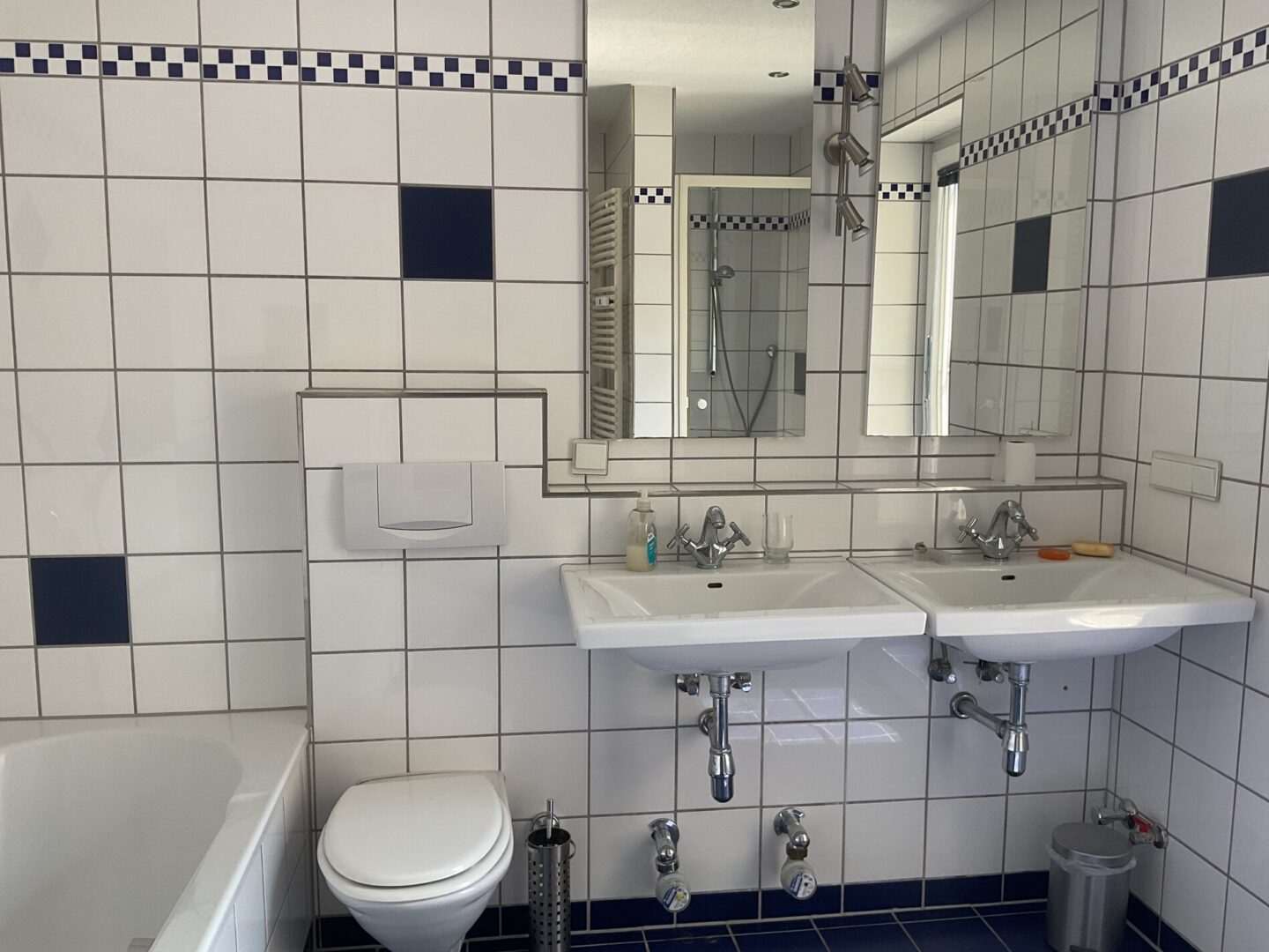 Tageslichtbad mit Dusche und Badewanne